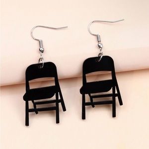 Folding chair earrings unique folding chair earrings